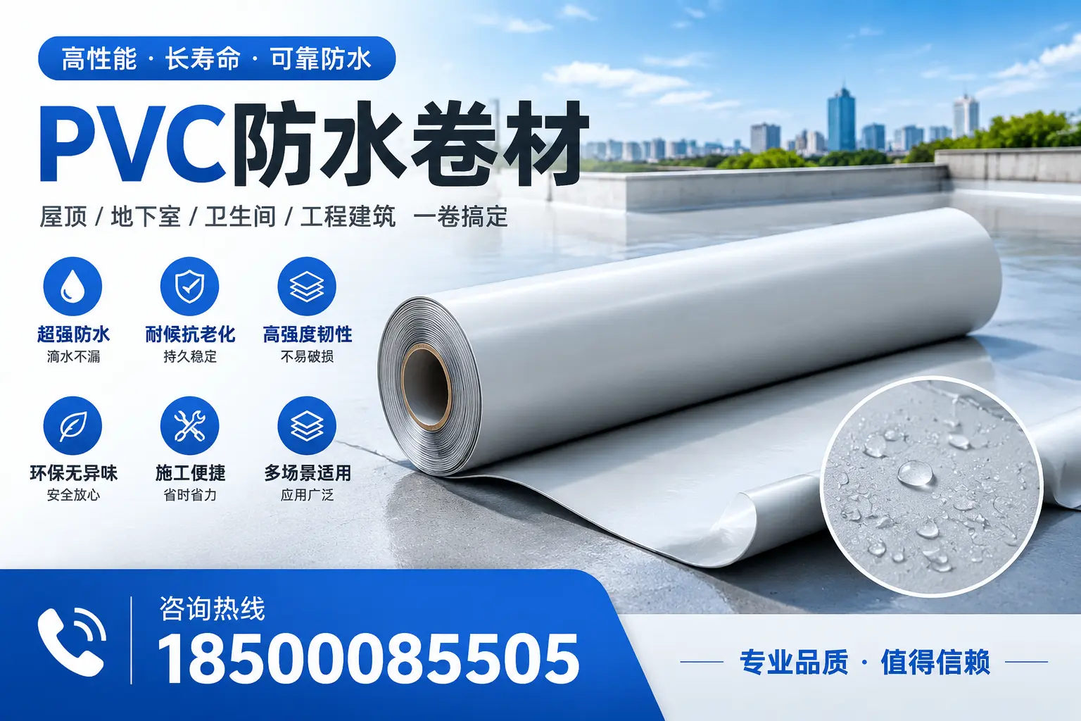 PVC防水卷材的防水效果评测,适合兰州的科学依据
